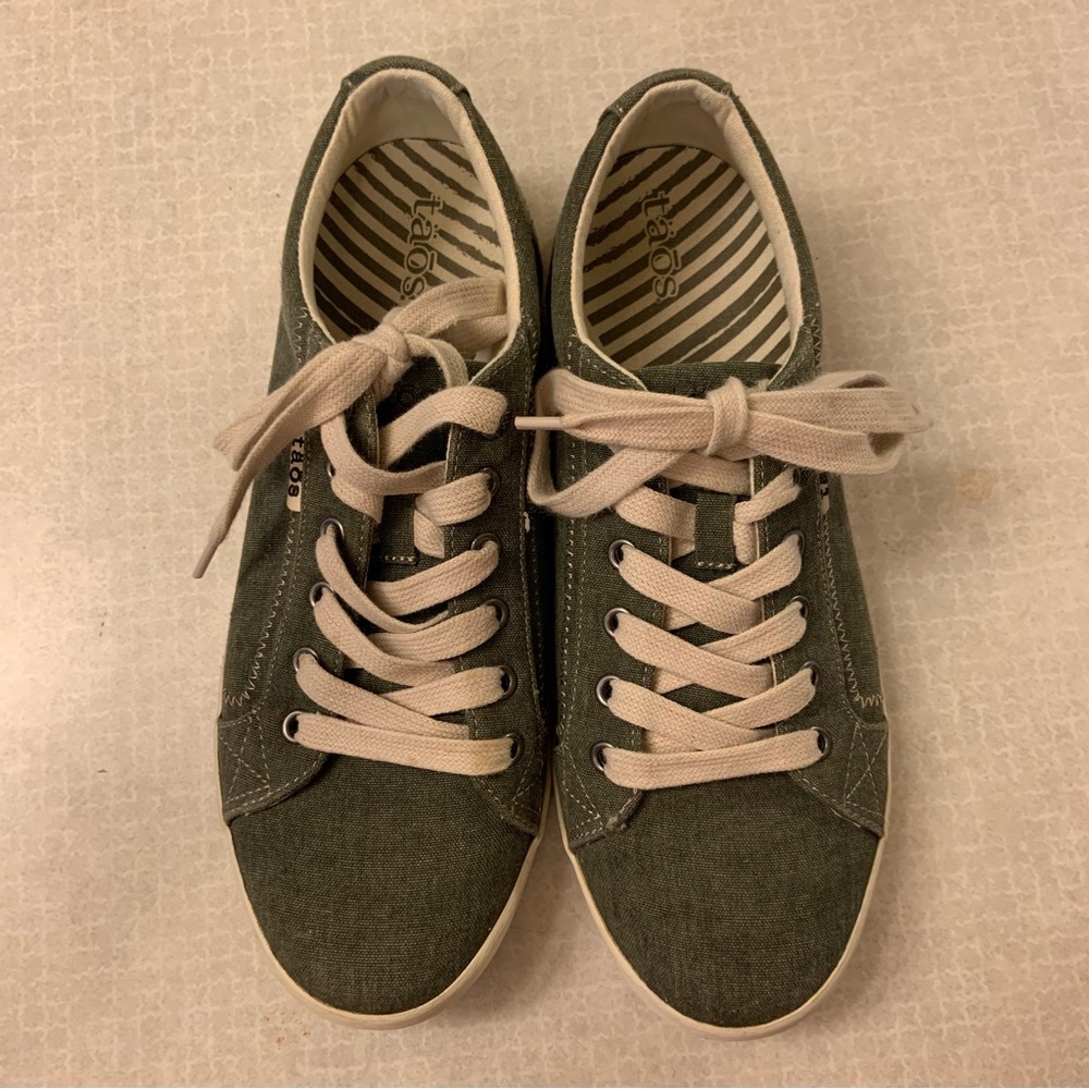 Taos Star green canvas sneakers Size 9 - Picture 2 of 5